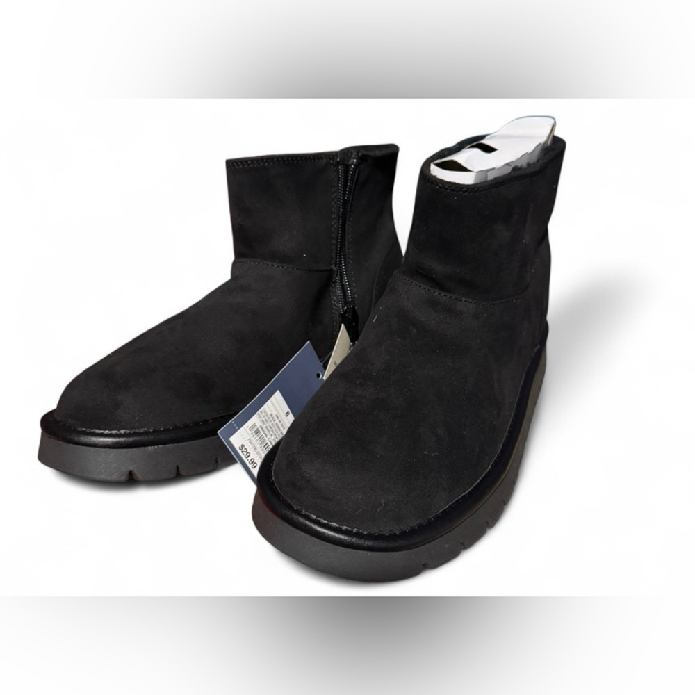 Size 8 Universal Thread Memory Foam Black Ankle Boots